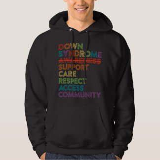 Downs syndrom Medvetenhet Vård Respekt Tillgänglig Hoodie
