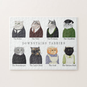DOWNSTAIRS TABBIES 11x14 Puzzle Pussel