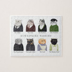 DOWNSTAIRS TABBIES 8x10 Puzzle Pussel