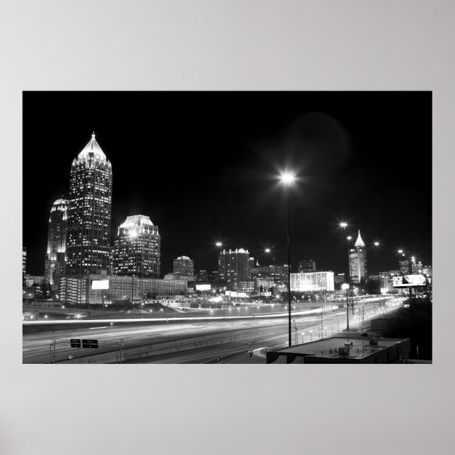 Downtown Atlanta BW Poster (Framsidan)