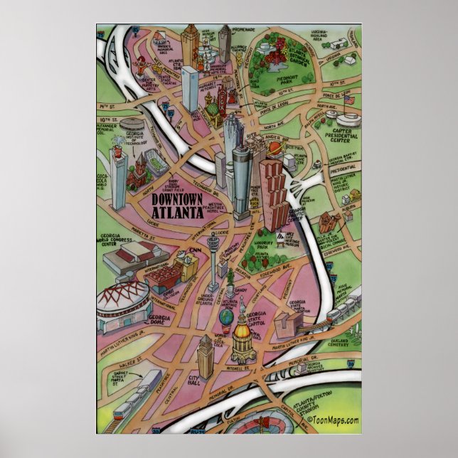 Downtown Atlanta Poster (Framsidan)
