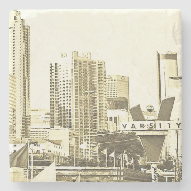 Downtown Atlanta, Varsity, Plaza Hotel, W. Stenunderlägg (Framsidan)