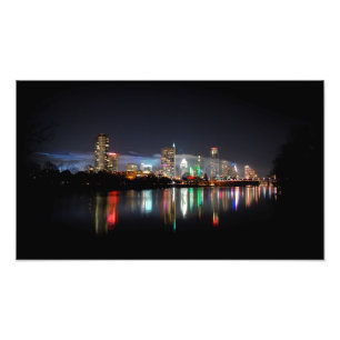 Downtown Austin Texas Night Skyline 2 Fototryck