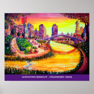 Downtown Berkeley - Strawberry Bäck Poster