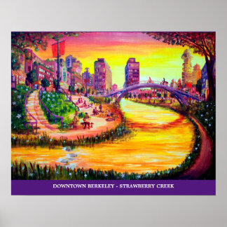Downtown Berkeley - Strawberry Bäck Poster
