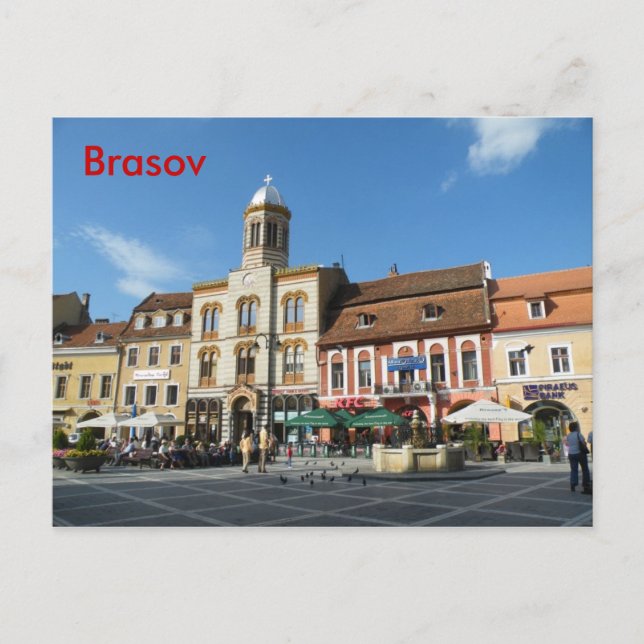 Downtown Brasov Vykort (Framsida)