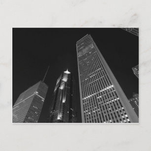 Downtown Chicago i Night Vykort