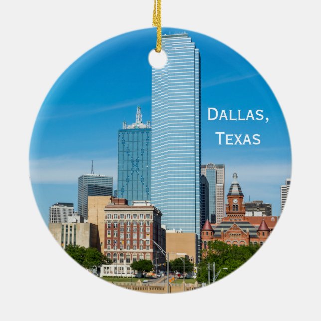 Downtown Dallas, Texas och Bluebonnets Ornament (Baksidan)