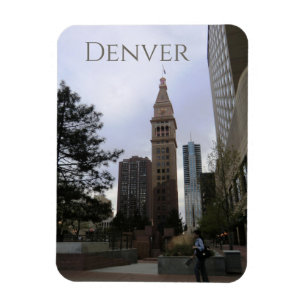 Downtown Denver Colorado D & F Torn Magnet