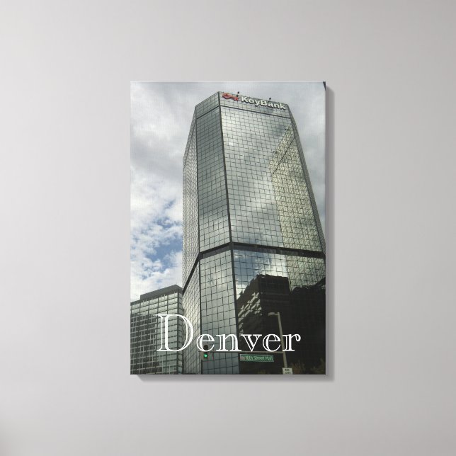 Downtown Denver inslagen canvas (Framsida)