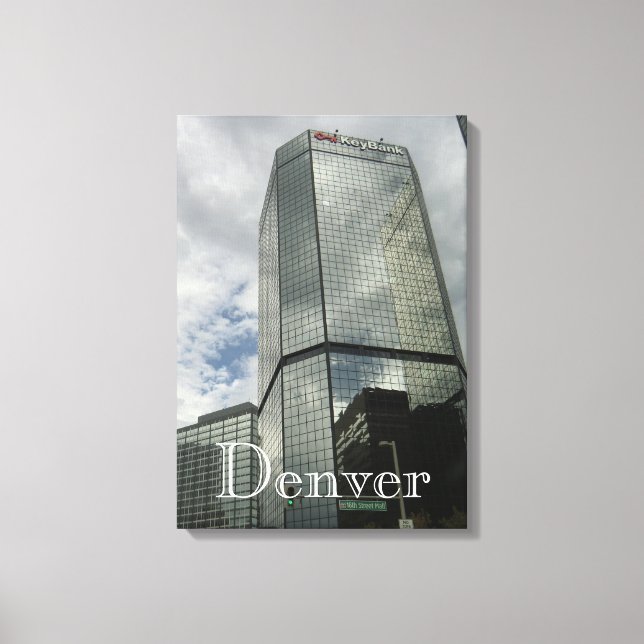 Downtown Denver inslagen canvas (Framsida)