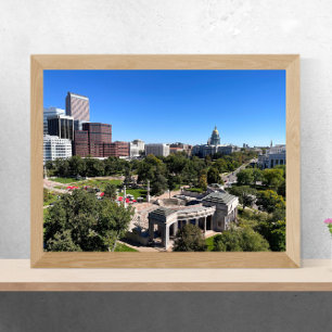 Downtown Denver med Capitol Building Poster