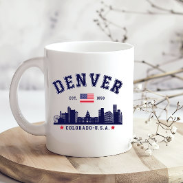 Downtown Denver Skyline Scene Kaffemugg