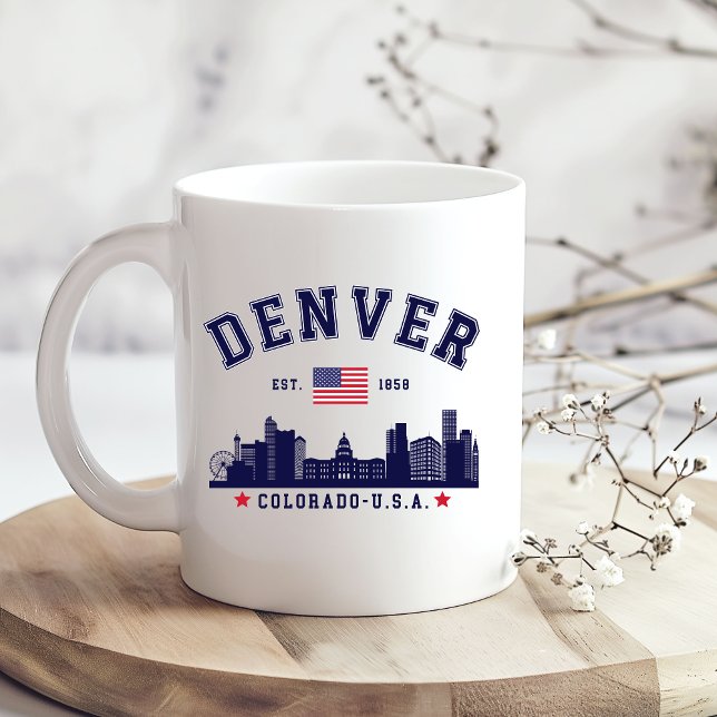 Downtown Denver Skyline Scene Kaffemugg (Skapare uppladdad)