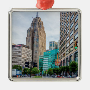 Downtown Detroit Julgransprydnad Metall