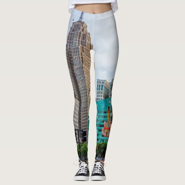 Downtown Detroit Leggings (Framsida)