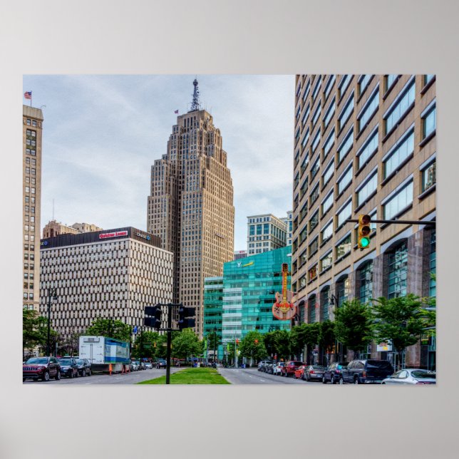 Downtown Detroit Poster (Framsidan)