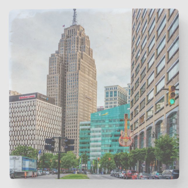 Downtown Detroit Stenunderlägg (Framsidan)