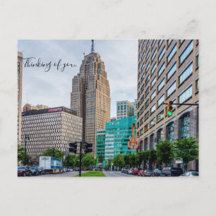 Downtown Detroit Thinking of You vykort