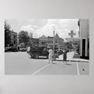 Downtown Fayetteville, Arkansas, 1930-talet Poster