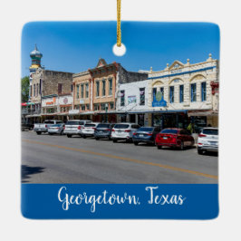 Downtown Georgetown, Texas Julgransprydnad Keramik
