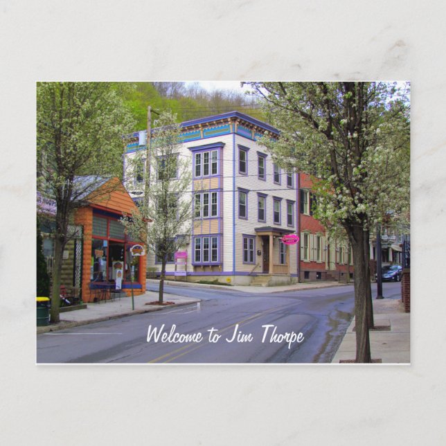 Downtown Jim Thorpe, PA Vykort (Framsida)
