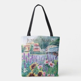 Downtown Juneau Red Hund Saloon Tote Bag Tygkasse