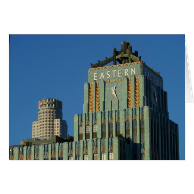 Downtown Los Angeles Hälsningskort (Framsidan Horizontal)