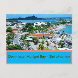 Downtown Marigot Bay Sint Maarten Foto vykort