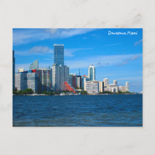 Downtown Miami Skyline Vykort