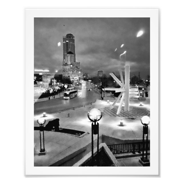 Downtown Milwaukee Scene Fototryck (Framsidan)