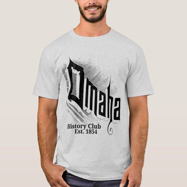 Downtown Omaha Ghost Sign T-Shirt (Framsida)