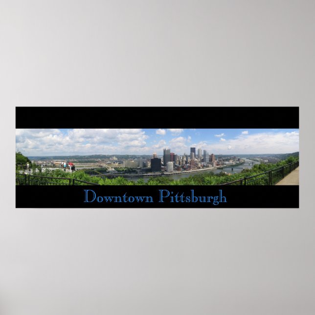 Downtown Pittsburgh Panorama Poster (Framsidan)