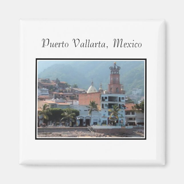 Downtown Puerto Vallarta, Mexiko Magnet (Framsidan)