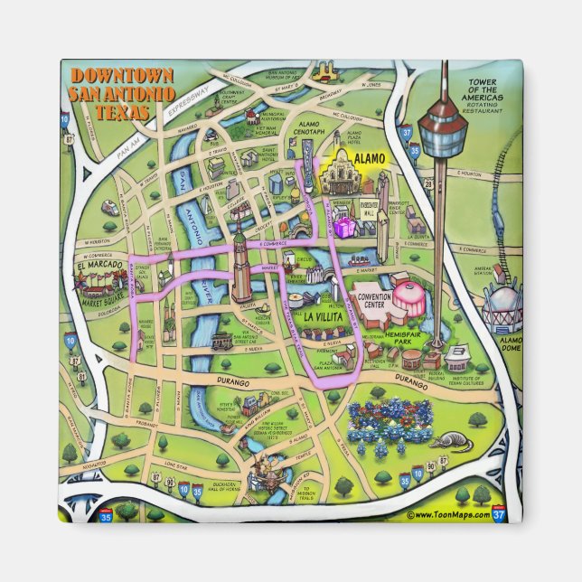 Downtown San Antonio Texas Magnet (Framsidan)