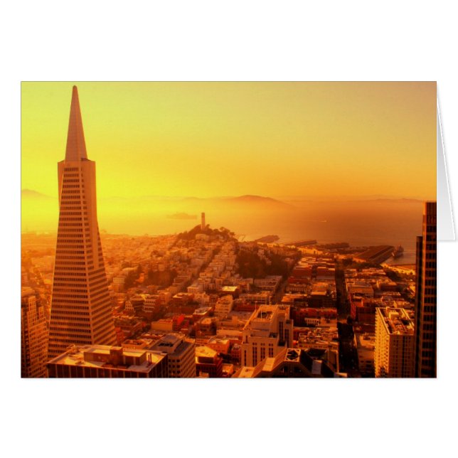 Downtown San Francisco Hälsningskort (Framsidan Horizontal)