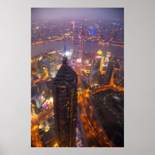 Downtown Shanghai City Poster (Framsidan)