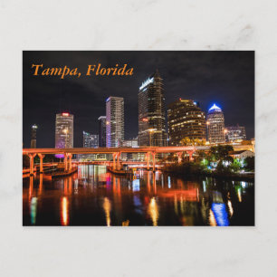Downtown Tampa, Florida by Night Vykort