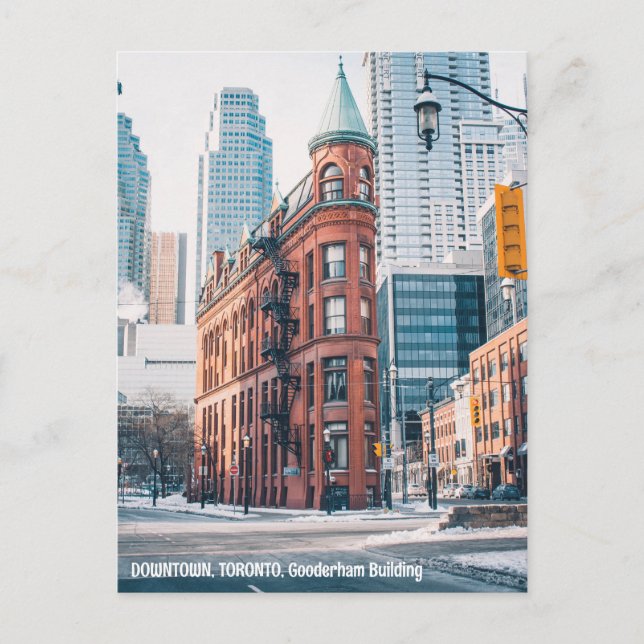 DOWNTOWN, TORONTO, Gooderham Byggnad Vykort (Framsida)