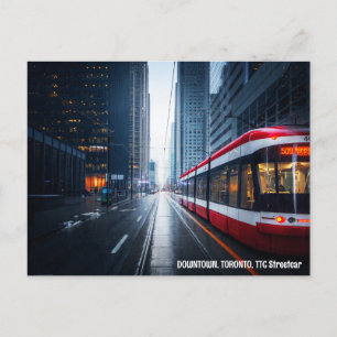DOWNTOWN, TORONTO, TTC Streetcar Vykort