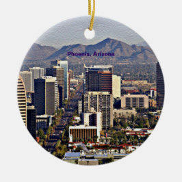 Downtown View of Phoenix, Arizona Julgransprydnad Keramik