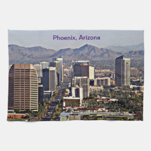 Downtown View of Phoenix, Arizona Kökshandduk