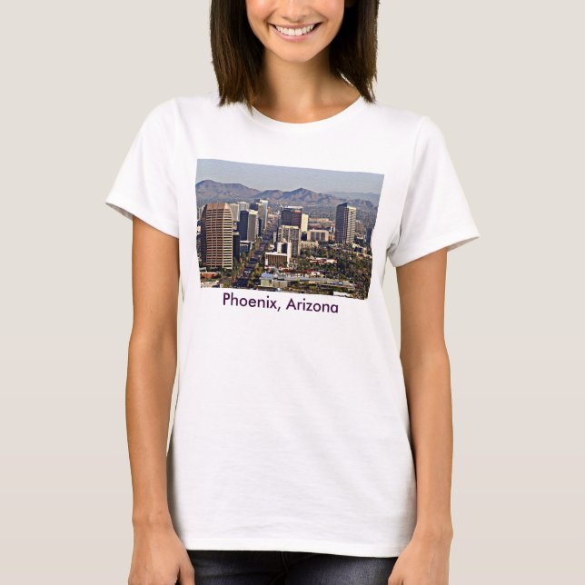 Downtown View of Phoenix, Arizona Tee (Framsida)