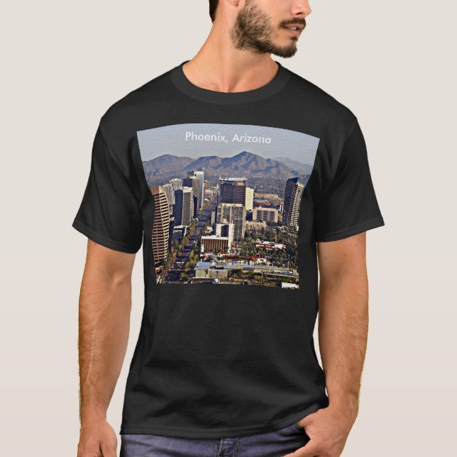 Downtown View of Phoenix, Arizona Tee Shirt (Framsida)