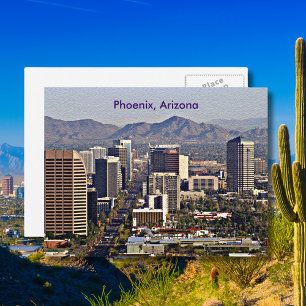 Downtown View of Phoenix, Arizona Vykort