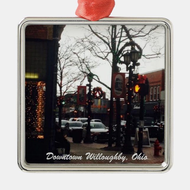 Downtown Willoughby jul Photo Ornament (Framsidan)