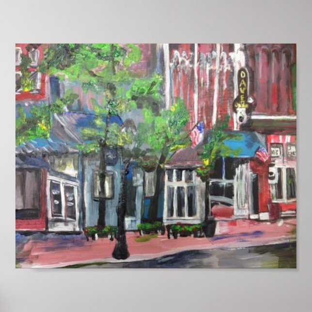 "Downtown Willoughby, Ohio" av Willowcatdedesign Poster (Framsidan)