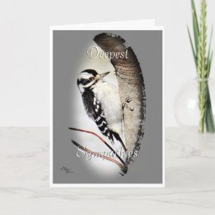 Downy Woodpecker 8998- anpassa efter behov Kort