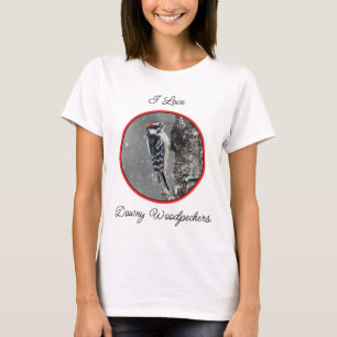 Downy Woodpecker i Snö - Originalfotografi T Shirt