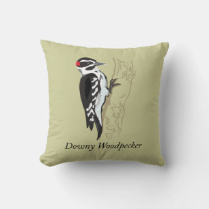 Downy Woodpecker Illustration Kudde
